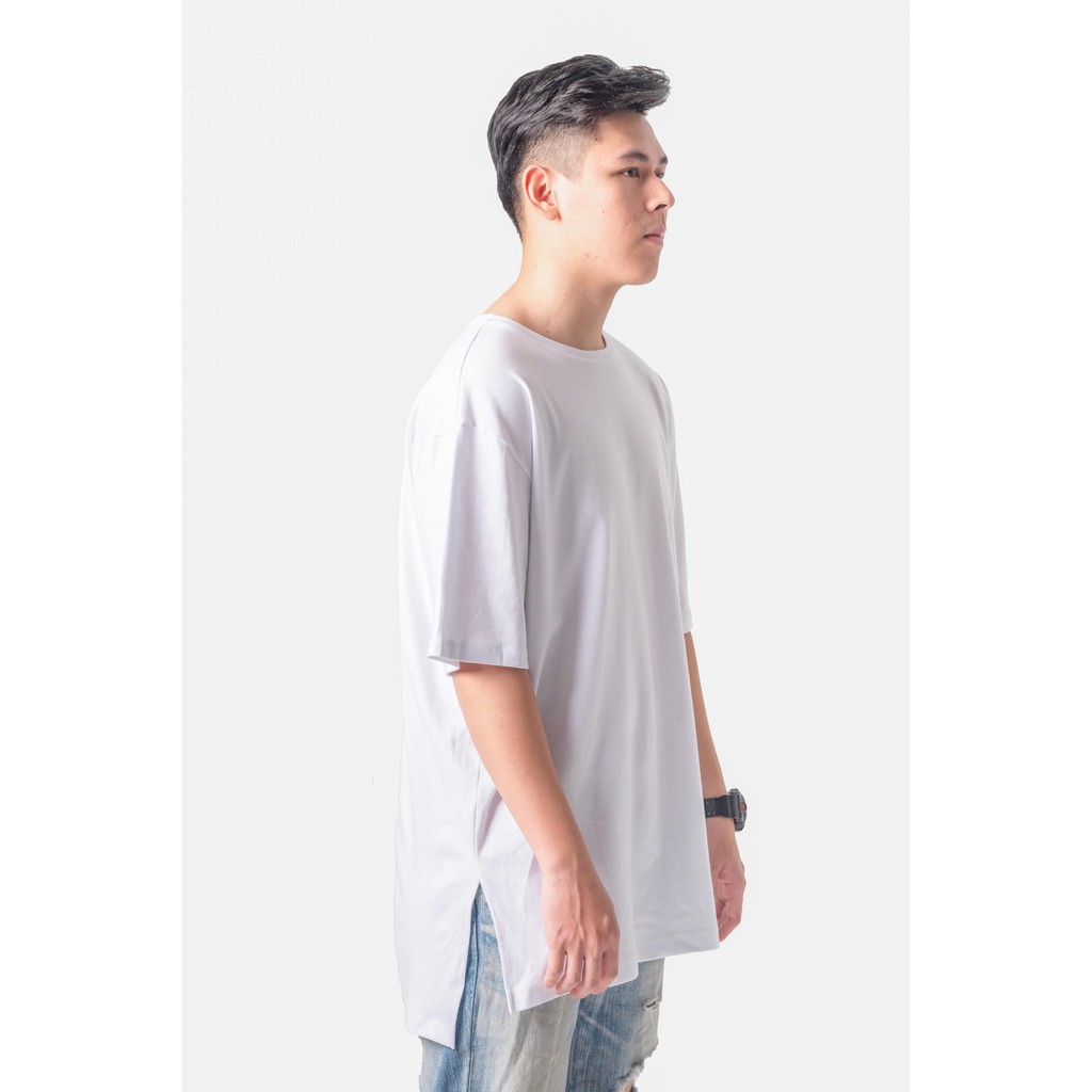 Áo thun Basic Oversized Long Tee cổ tròn 100% cotton