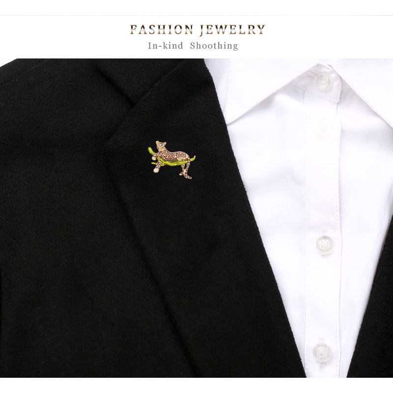 Huy Hiệu Cài Áo Họa Tiết Da Báo Hoạt Hình Thời Trang