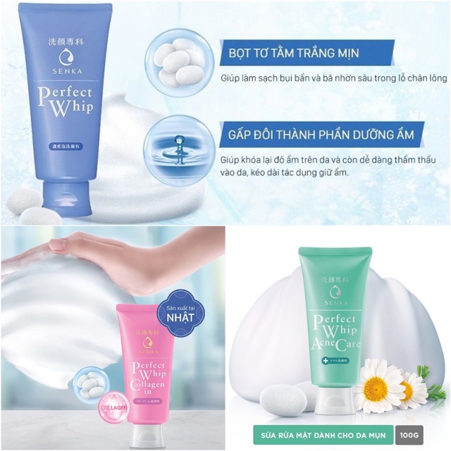 💖 Sữa Rửa Mặt tạo bọt Senka Perfect Whip