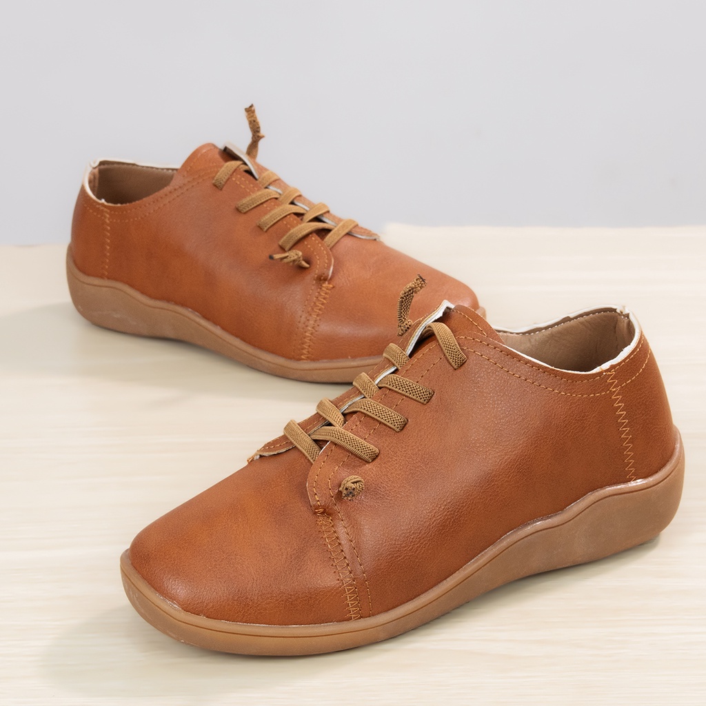 Giày oxford nữ vintage phong cách tây đế cao màu trắng cổ thấp cao gót hàng hiệu da bóng bảo hành 1 năm BH05 TIMAN