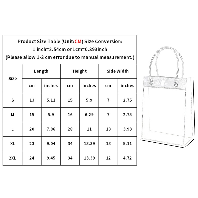 Túi Xách Đựng Quà Trong Suốt Chống Thấm Nước Tiện Dụng