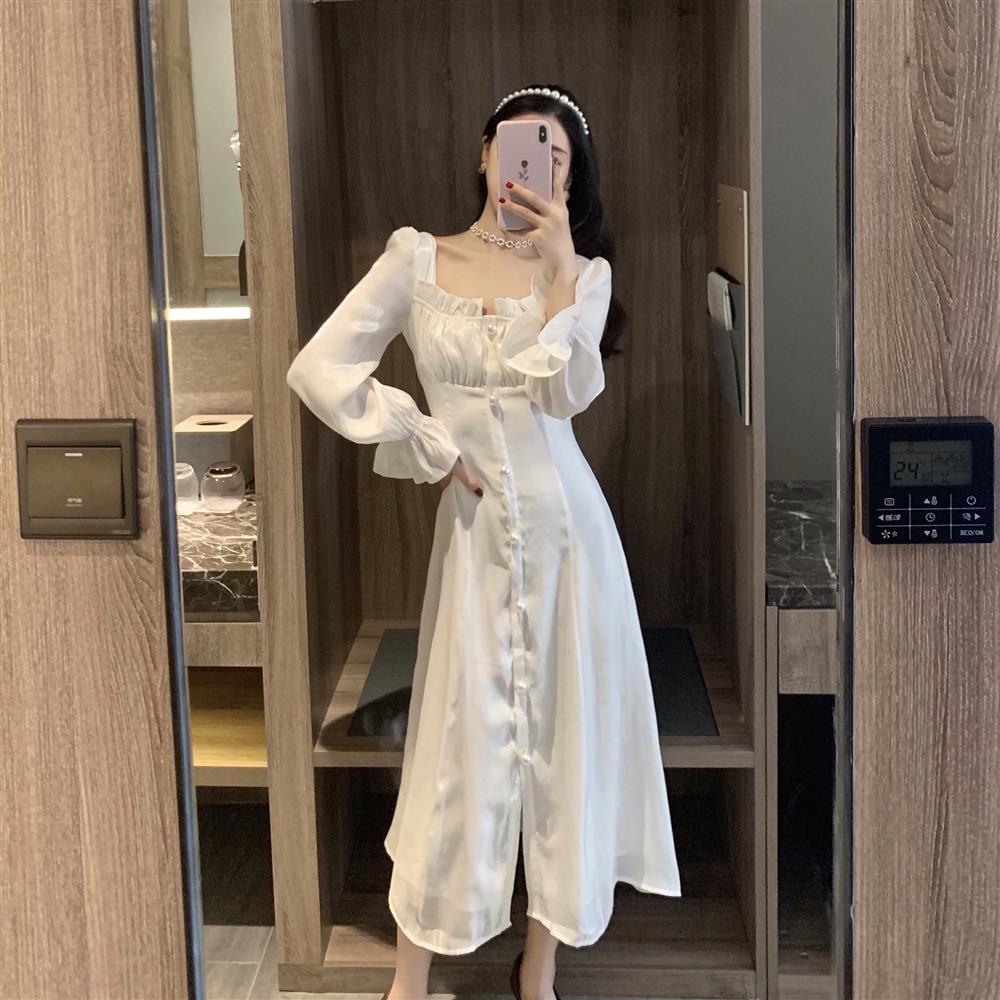 Đầm Xòe Cổ Vuông Thiết Kế Đơn Giản Thanh Lịch Cho Nữ | BigBuy360 - bigbuy360.vn