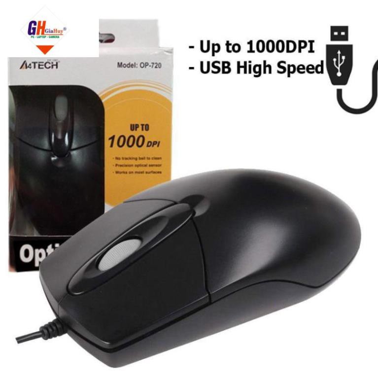 Chuột Có Dây A4Tech OP-720-USB - Hàng Chính Hãng Giá Rẻ Siêu Bền