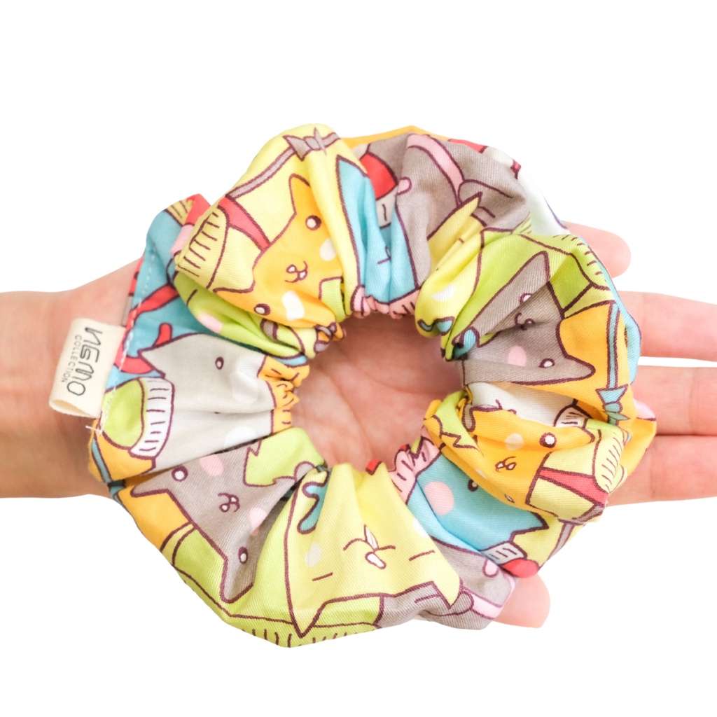 Cột tóc vải Scrunchies Nemo Handmade phôm phồng to họa tiết hoạt hình dễ thương - CTTC