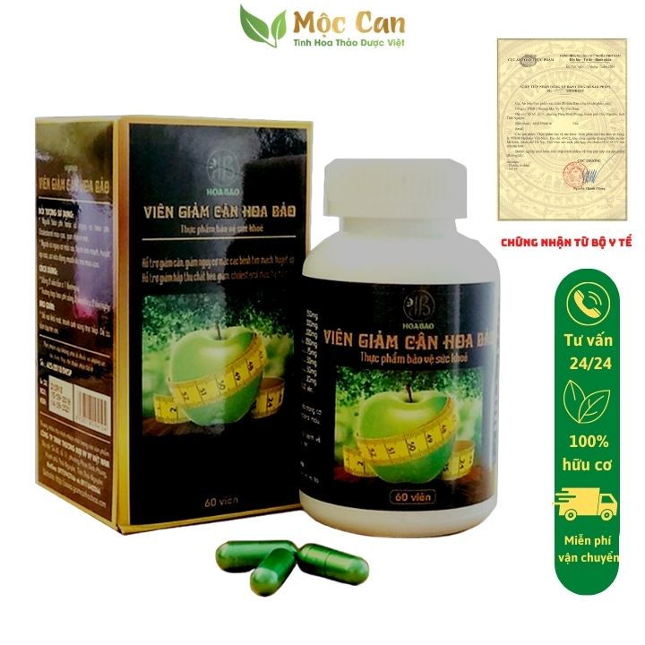 Viên Uống Giảm Cân Nhanh Cấp Tốc Hoa Bảo Giảm Mỡ Toàn Thân Cải Thiện Vóc Dáng An Toàn Quả Hộp 45 Viên