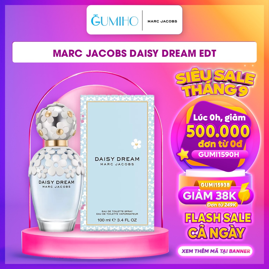 Nước hoa nữ Marc Jacobs Daisy Dream EDT - cô nàng trẻ trung và mộng mơ - Gumihoperfume