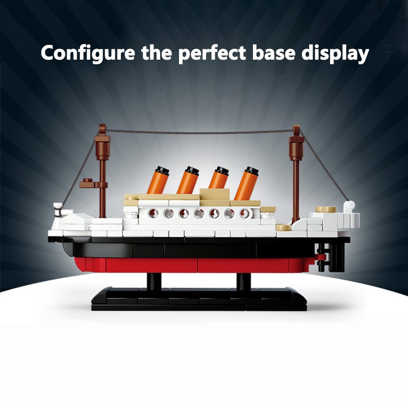 194PCS Tàu Mô Hình Nhỏ Khối Xây Dựng Viên Gạch Vi Hạt Trẻ Em Đồ Chơi Giáo Dục Quà Tặng Sinh Nhật Cho Trẻ Em