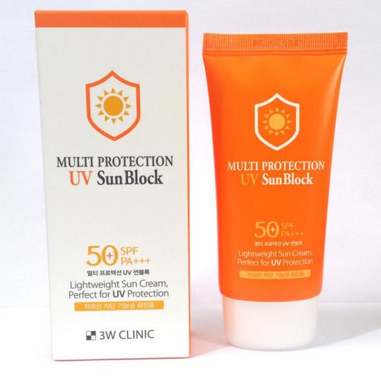 Kem chống nắng nâng tông da 3W Clinic Multi Protection UV SunBlock Hàn Quốc 70ml