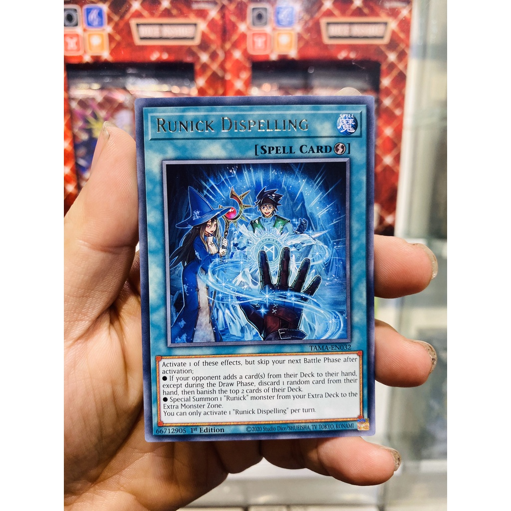Thẻ Bài YugiOh! Mã TAMA-EN032 - Runick Dispelling - Rare - 1st Edition