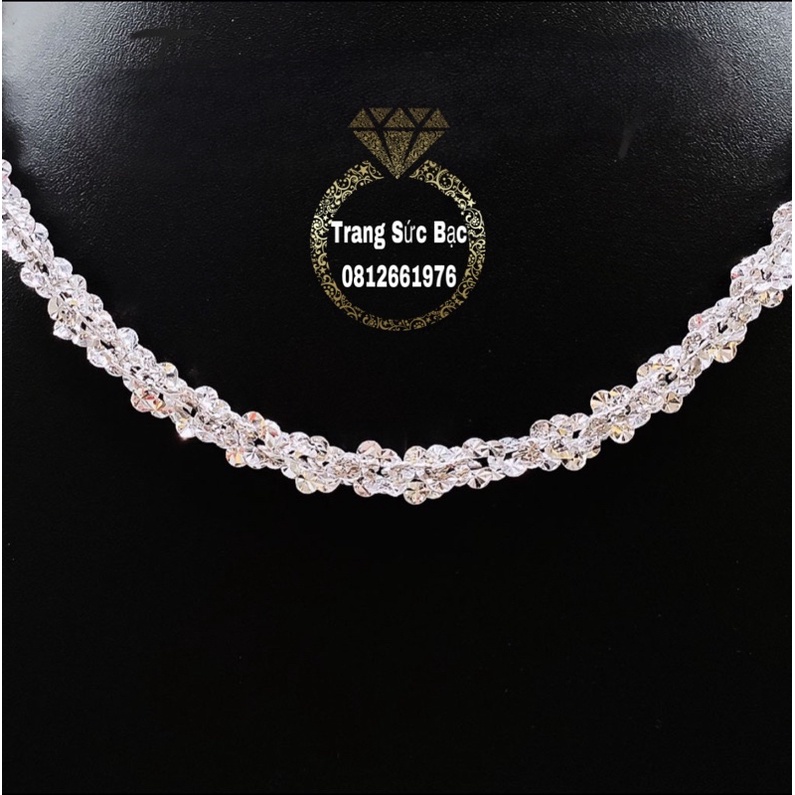 ẢNH THẬT DÂY LÁ BẠC Ý S925 ITALY XI BẠCH KIM SIÊU SANG