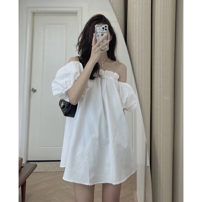 Áo Trễ Vai Bèo Tay Phồng Rộng Siêu Dễ Thương YUMI A39