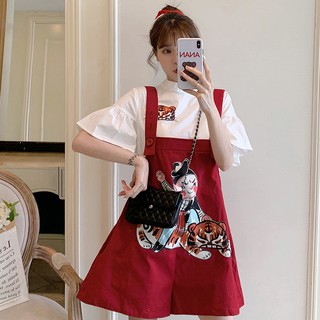 [ORDER TMALL 120 ] Quần Yếm Xòe Denim Siêu Xịn