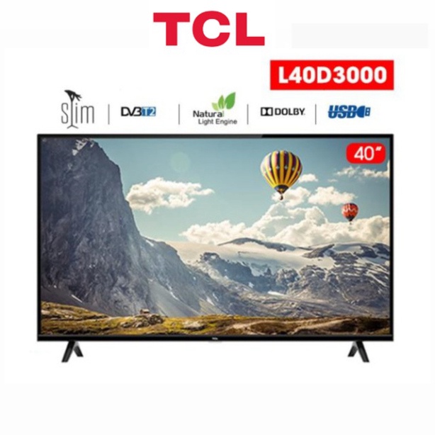 Miễn phí lắp đặt - Tivi Led Ful HD TCL 40 inch L40D3000 - Hàng Chính Hãng Full (Nguyên seal )