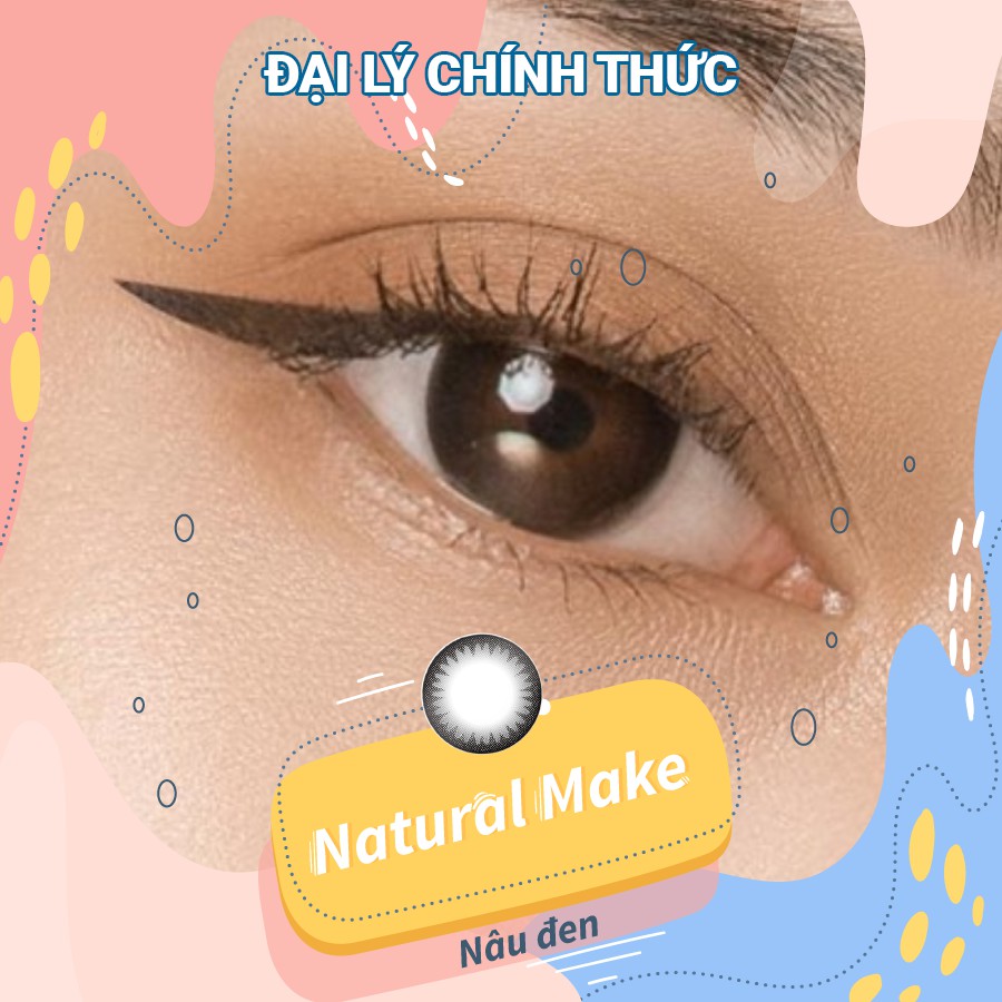 [50k/chiếc] KÍNH ÁP TRÒNG MÀU NÂU ĐEN NATURAL MAKE - Lens SEED 1 ngày - Eye Coffret 1day UV M (CÓ ĐỘ LẺ TỪ 0.25)