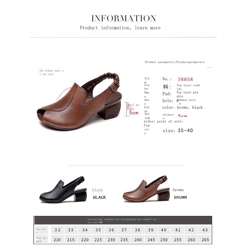 Xăng đan Da Bò Đế Dày Hở Mũi Phong Cách Retro Cho Nữ