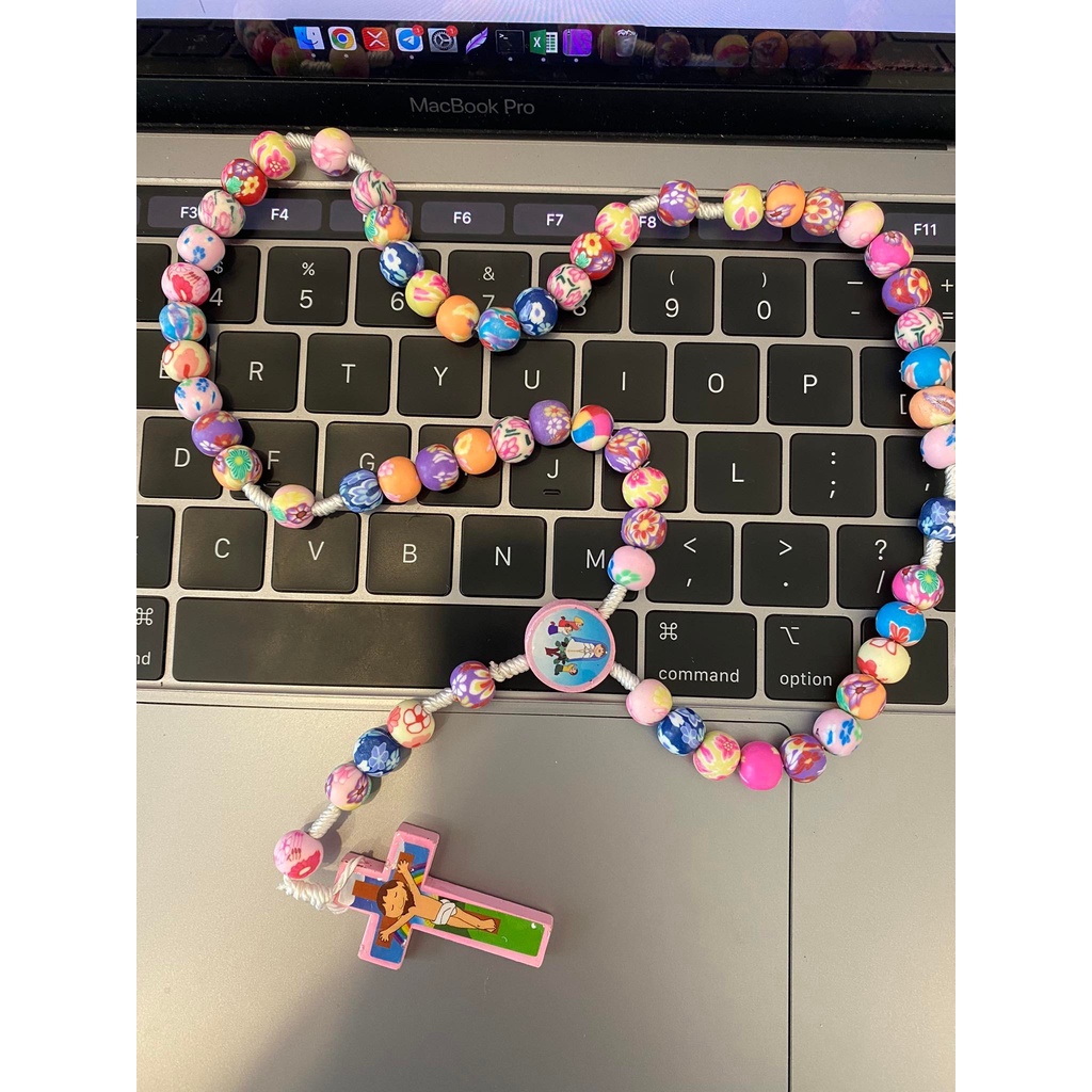 Chuỗi hạt Mân Côi - Tràng hạt Công Giáo dành cho trẻ em nhiều màu sắc dễ thương