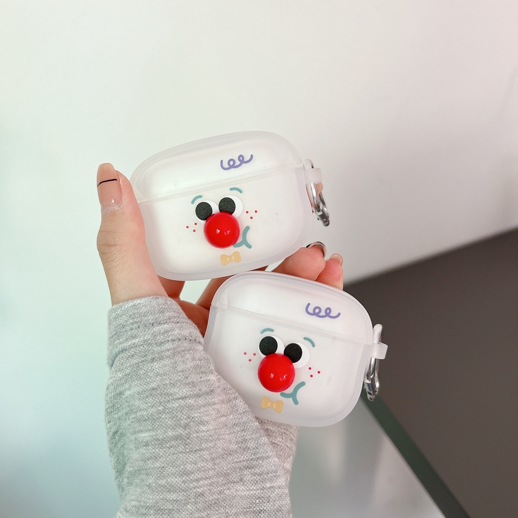 Vỏ Bảo Vệ Hộp Sạc Tai Nghe airpods 1 2 pro Bằng tpu Mềm Hình Biểu Cảm Dễ Thương