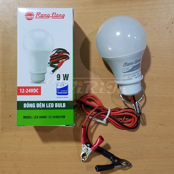 Bóng Đèn LED Rạng Đông Kẹp Bình Ắc Quy 12V - 24V DC 7W