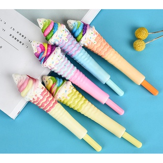 Bút gel Nét 0.5mm Mực đen đầu Squishy Animal Cream siêu dễ thương