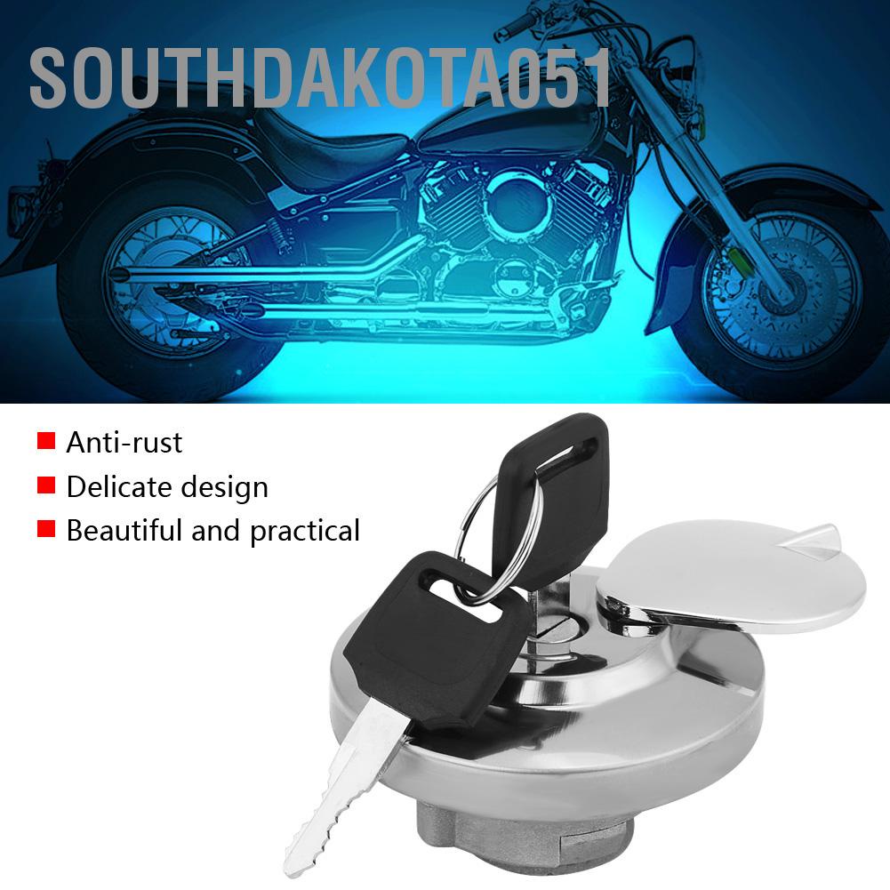 Hàng Sẵn Nắp bình xăng xe máy có 2 chìa khóa Chất Lượng Cao cho Honda Shadow Spirit VT750 DC C2 VLX VT600【Southdakota051】