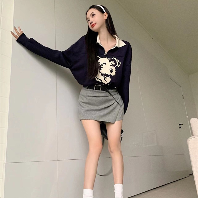 Set Áo Thun Tay Dài Phối Áo Hai Dây Lệch Tà Thời Trang Cá Tính