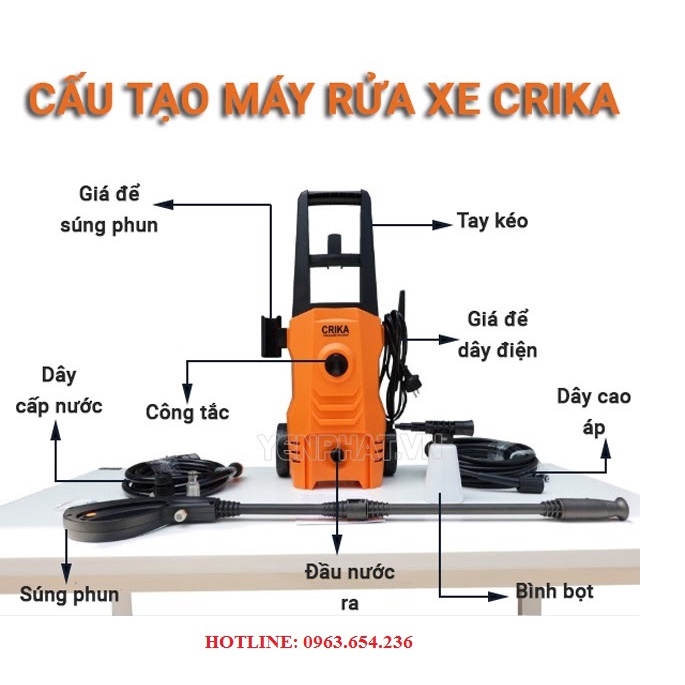 Máy Rửa Xe Áp Lực Cao Dạng Đứng Momen 1600w bqvietnam