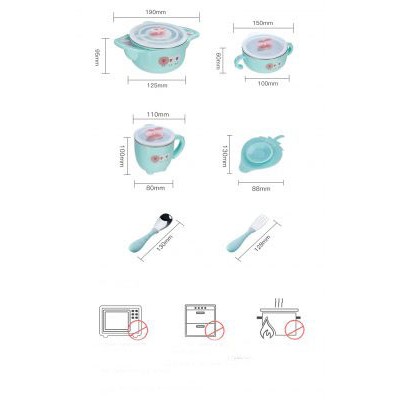 CHÍNH HÃNG - BỘ BÁT ĂN DẶM SET 5 AAG HÀN QUỐC