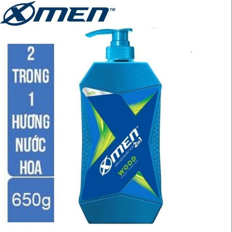 Sữa Tắm Gội  2In1 Xmen Nước Hoa Wood Sport  650g