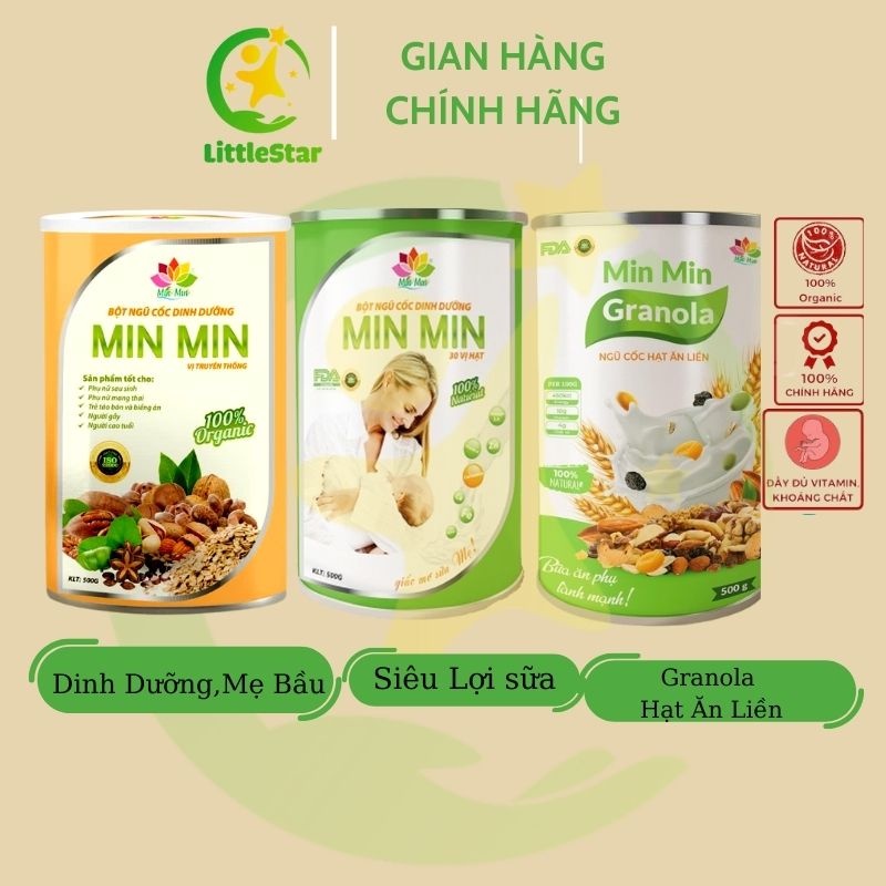 Ngũ Cốc Min Min 500g Cao Cấp  - Giành Cho Mẹ Bầu - Bổ Sung Dinh Dưỡng - Lợi Sữa