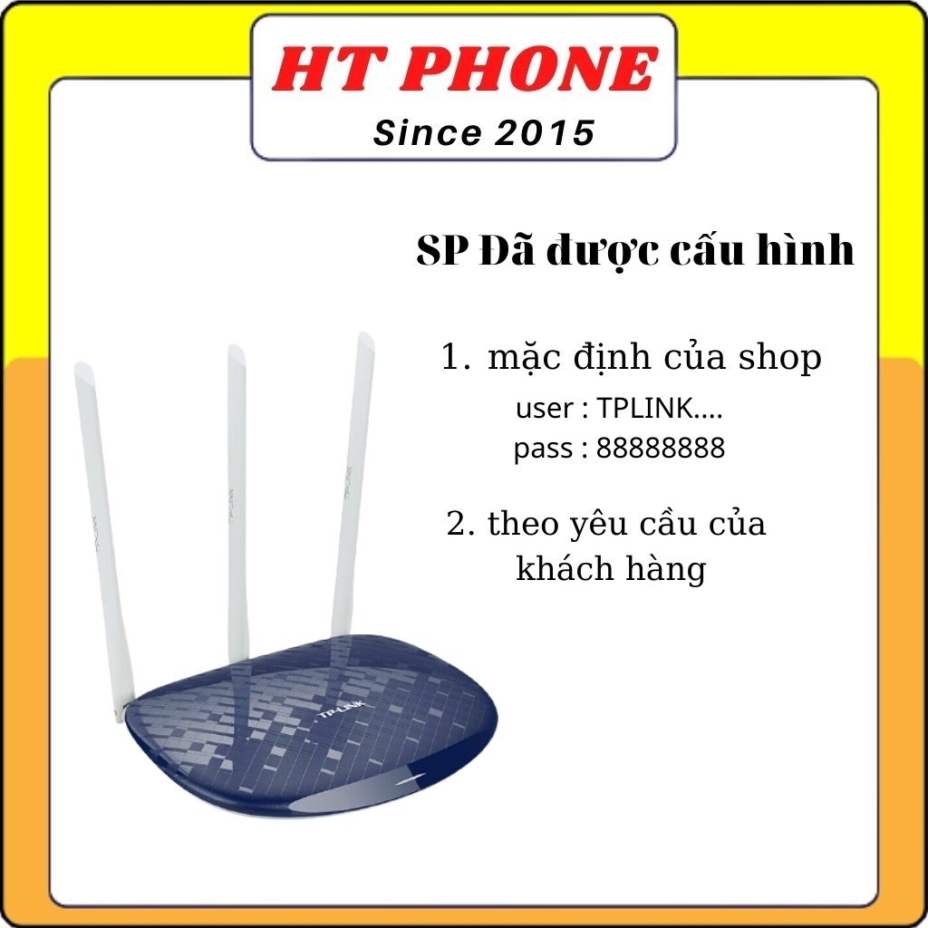 Router modem bộ phát cục phát wifi Tp link 3 Râu 450MBps Chính hãng