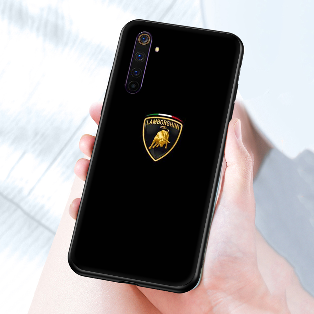 Ốp Điện Thoại Tpu Mềm Chống Rơi In Logo Lamborghini Cho Realme C2 C3 C11 C12 C15