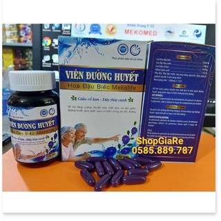 Viên Đường Huyết chứa Hoa Đậu Biếc Mekolife viên uống tiểu đường hỗ tiểu đường, giảm mỡ trong máu, cao huyết áp