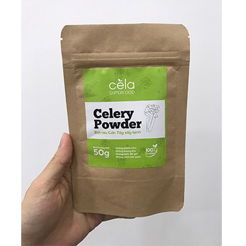 Bột Cần tây nguyên chất sấy lạnh Cela, đồ uống giảm cân giàu vitamin, khoáng chất hỗ trợ thanh lọc làm đẹp da, gói 50g | BigBuy360 - bigbuy360.vn