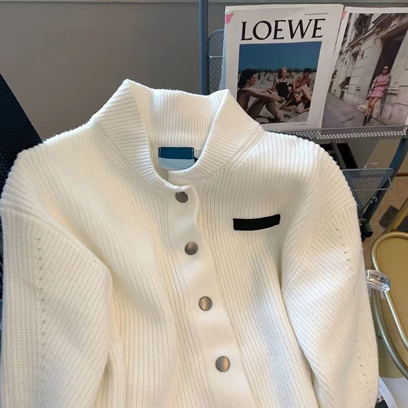 Áo khoác Pure Cube len sáp mềm dáng ôm màu xám phong cách phương tây thời trang mùa thu cho nữ