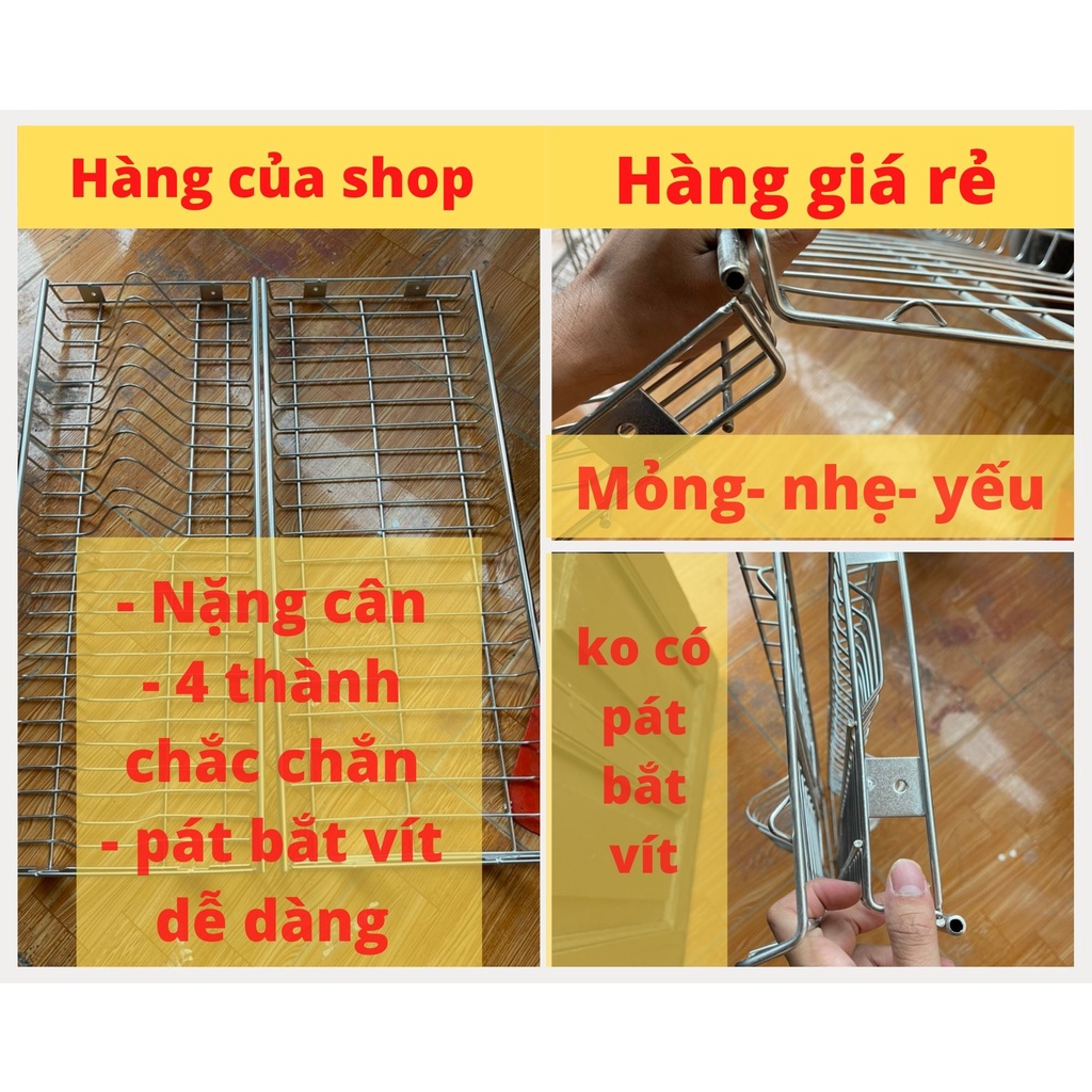 Giá úp bát đĩa lắp tủ bếp inox bán lẻ 1 hàng dầy đẹp