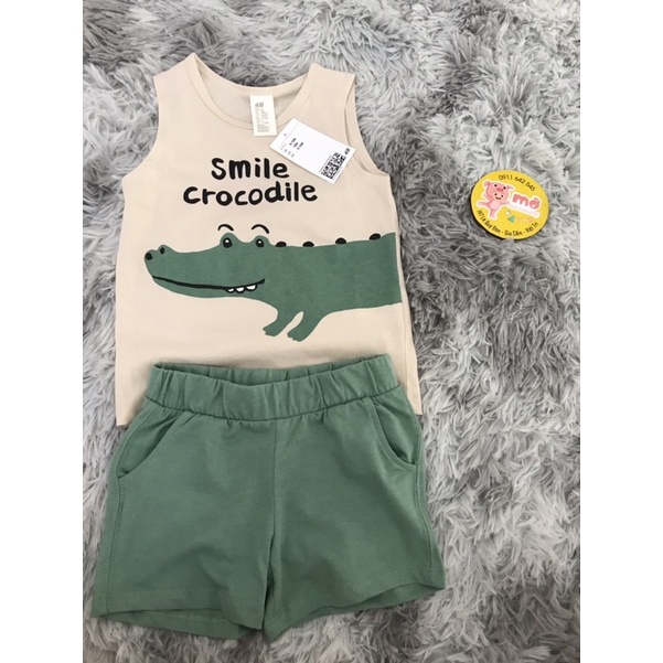 Bộ Ba Lỗ Cho Bé Trai Bé Gái HM Chuẩn Auth | Vải Cotton Mát, Siêu Mềm, Thoáng | Mặc Nhà, Bộ Hè | Size 6 Tháng - 6 Tuổi