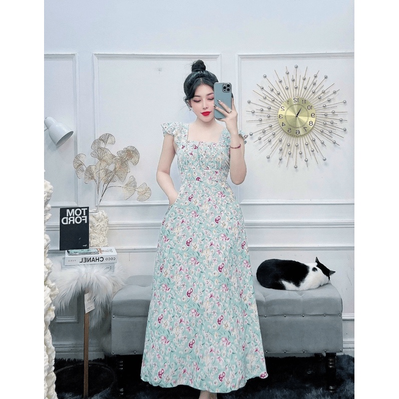 [HCM] Đầm maxi hoa đi biển cho mùa hè mát mẻ thời trang thoáng mát xinh xắn KME FASHION