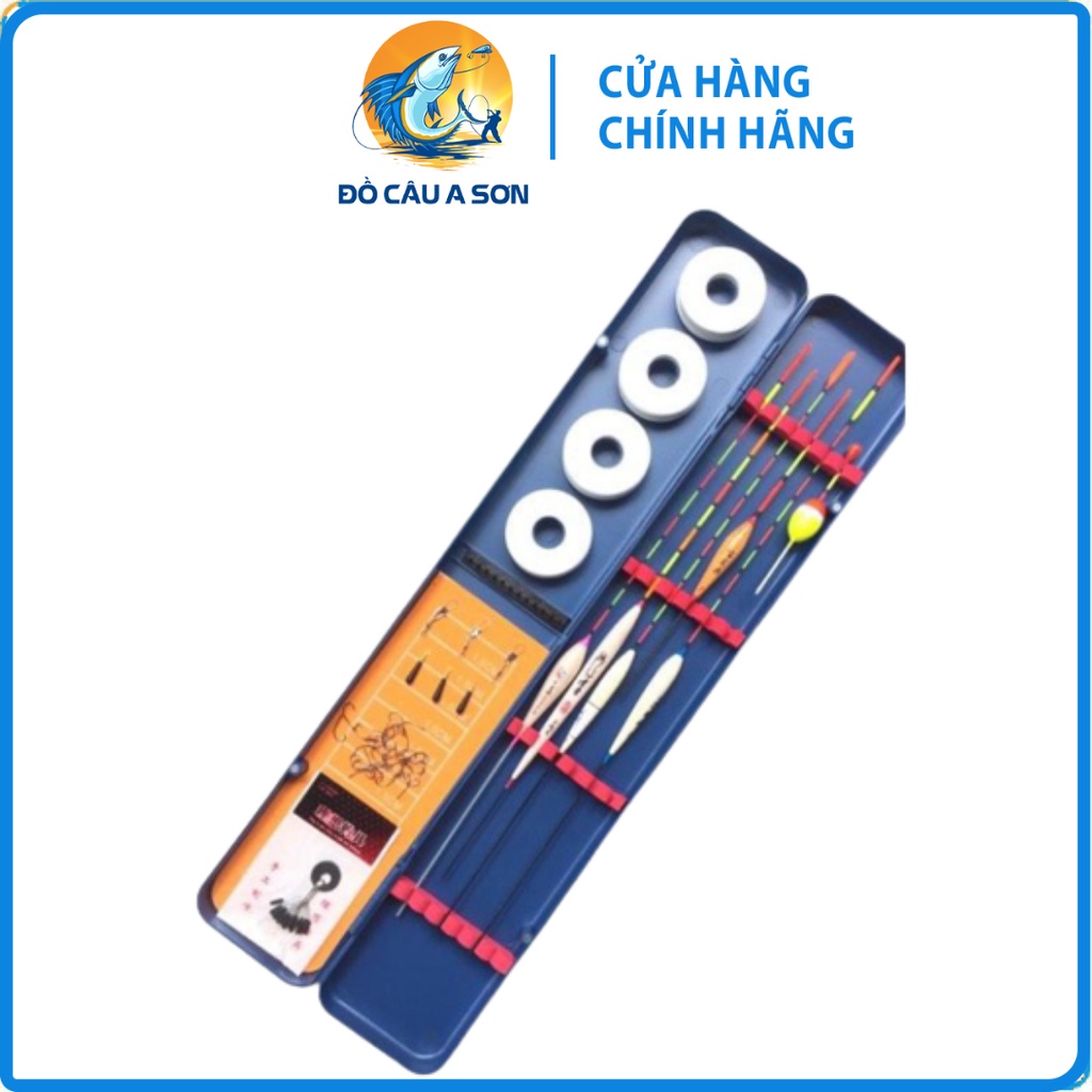 Hộp Đựng Phao Câu Đài, 4 Phao Câu Đài Và 1 Phao Câu Shimano Phao Câu Cá