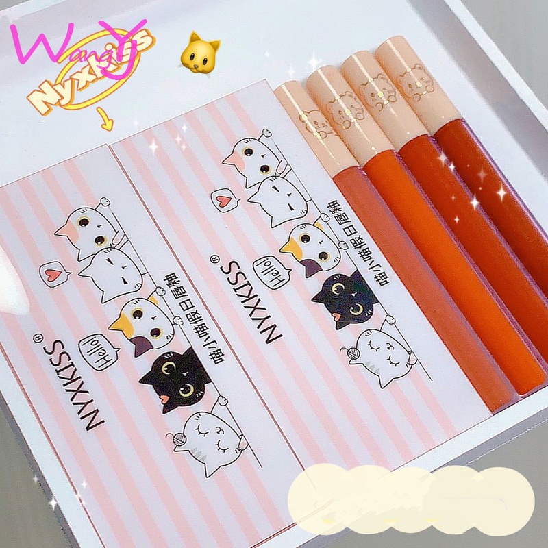 Bộ 4 Son Môi Màu Nhung Xinh Xắn Chất Lượng