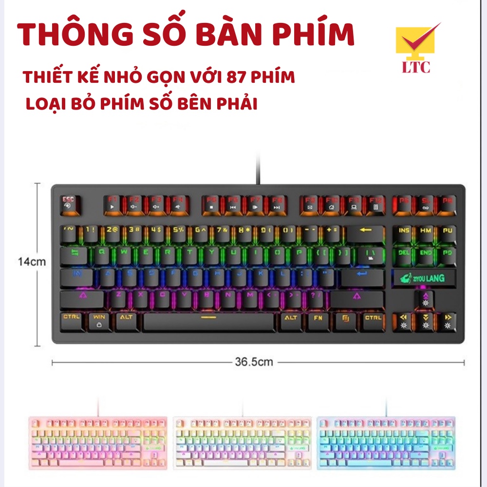 Bàn phím cơ gaming máy tính K2 PRO 2022, Có 10 chế độ led khác nhau, thích hợp chơi game, dùng văn phòng cho pc, laptop.