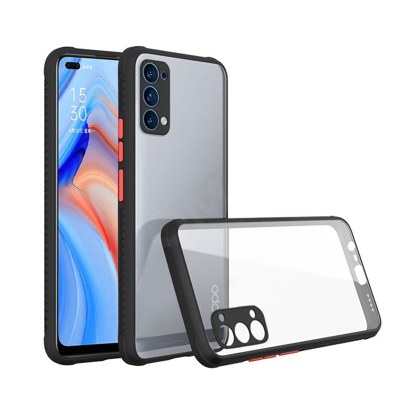 Ốp Điện Thoại Cứng Cạnh Mềm Chống Sốc Trong Suốt Cho Oppo Reno4 | BigBuy360 - bigbuy360.vn