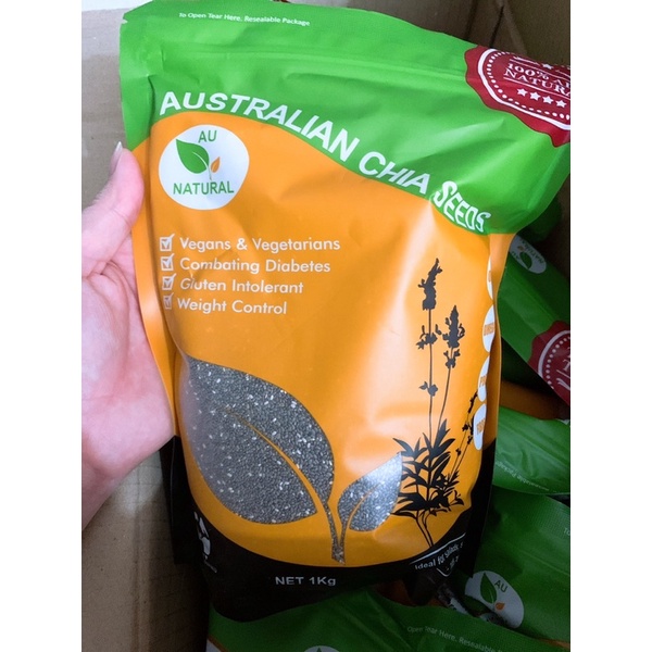 Hạt chia Úc - Australian Chia Seeds 100% All Natural . Bịch 1kg