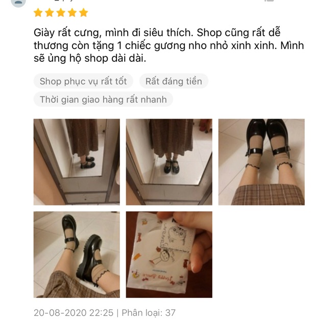 (CÓ SẴN + Video, Ảnh thật) Giày lolita vintage ulzzang Tunime store