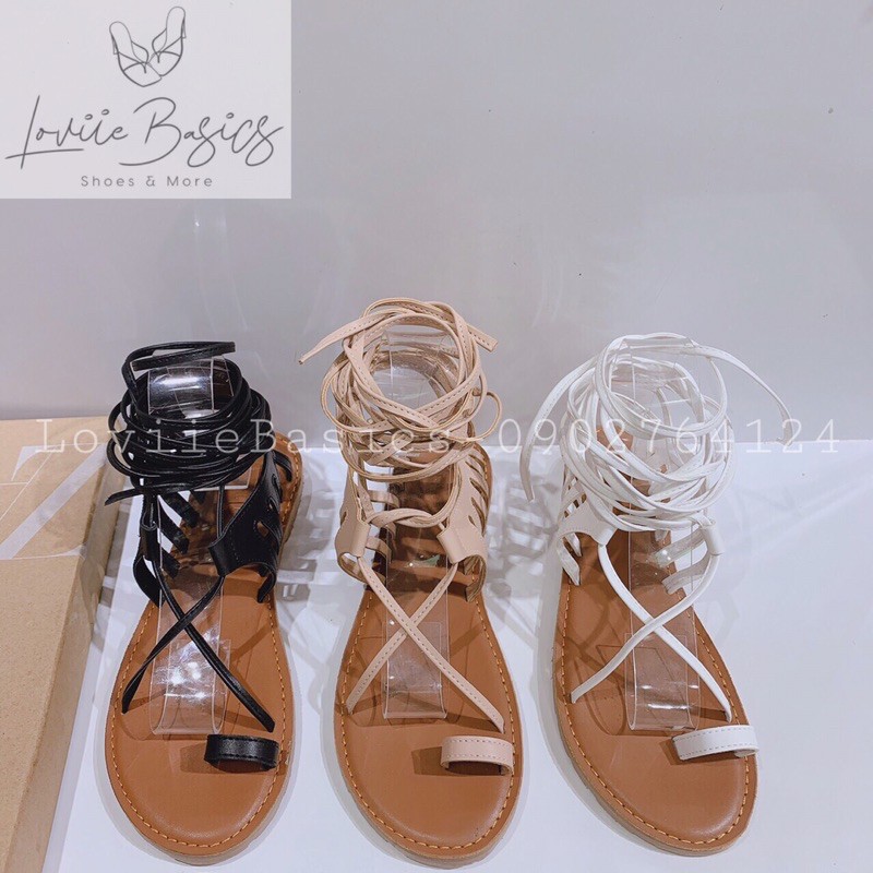 SANDAL NỮ LOVIIE BASICS- GIÀY SANDAL CHIẾN BINH XỎ NGÓN QUAI CHÉO ĐI VIỀN ĐẾ MÀU - GIÀY SANDAL QUAI CHÉO ĐẾ BỆT S210515