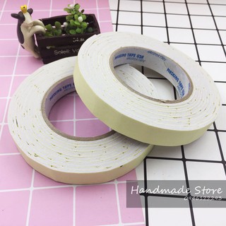 (Bán sỉ) 1 cây băng dính xốp vàng 2cm