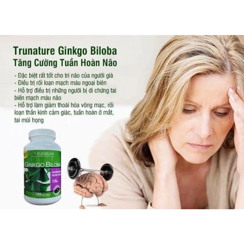 Viên uống bổ não Ginkgo Biloba 120mg 340 viên của Mỹ