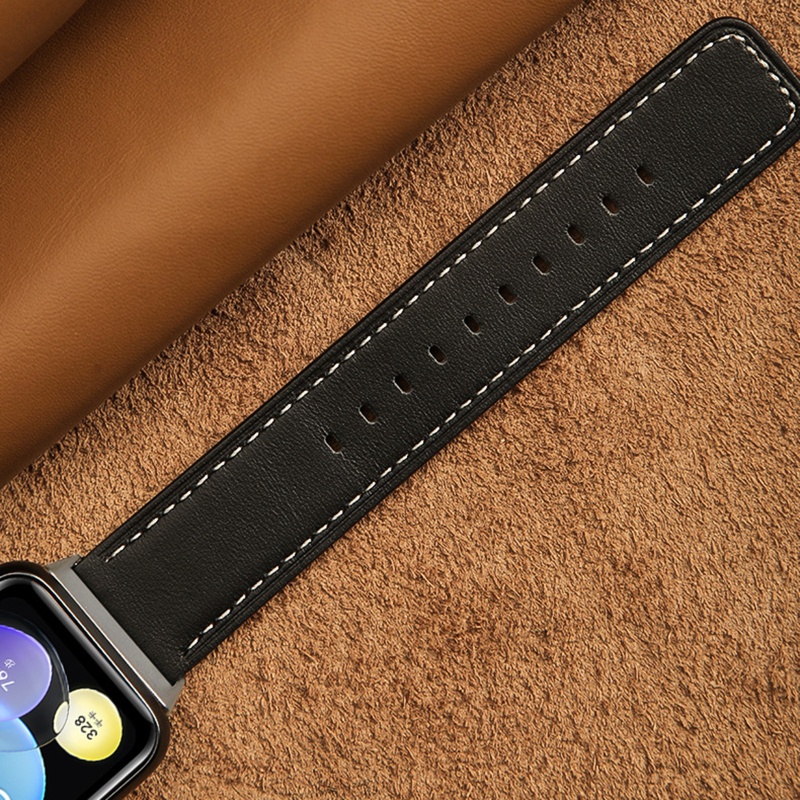 Dây Đeo Bằng Da Thoáng Khí Có Thể Giặt Cho Đồng Hồ Thông Minh Huawei Iwatch Fit 2