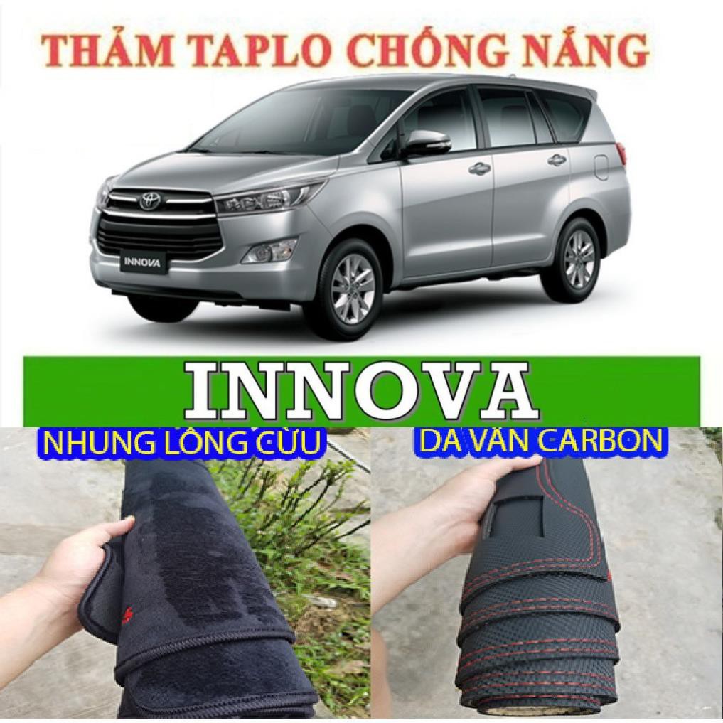 CAO CẤP- THẢM TAPLO TOYOTA INNOVA (2008-2016)-(2017-2021)-DA VÂN CARBON-NHUNG LÔNG CỪU