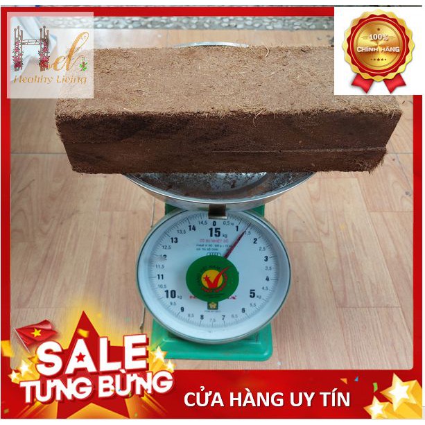 [MUA 2 GIẢM 15%] 1.1 Kg Xơ Dừa Nén Mùn Dừa Nén Ngâm Nước Nở 7Kg Trộn Đất Sạch, Phân Bón Trồng Rau Sạch, Cây Cảnh