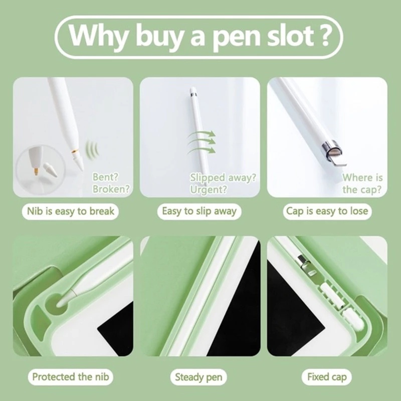 Bao Da Máy Tính Bảng Pu Có Ngăn Đựng Bút Cho Ipad Pro 11 2021 M1 2020 Air 4 10.9 Air 3 2 1 10.2 8th 7th 9.7 5th 6th Mini 5 4 Ốp | BigBuy360 - bigbuy360.vn